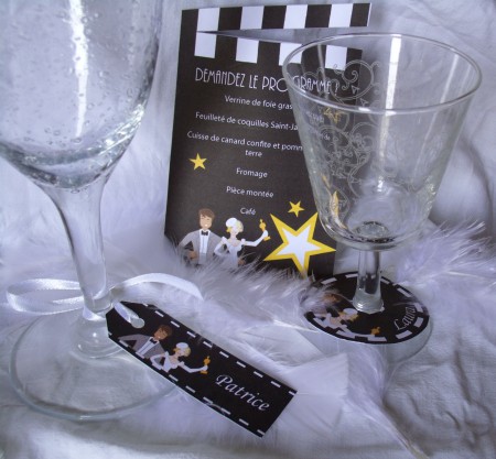 Menu et marque place cinéma